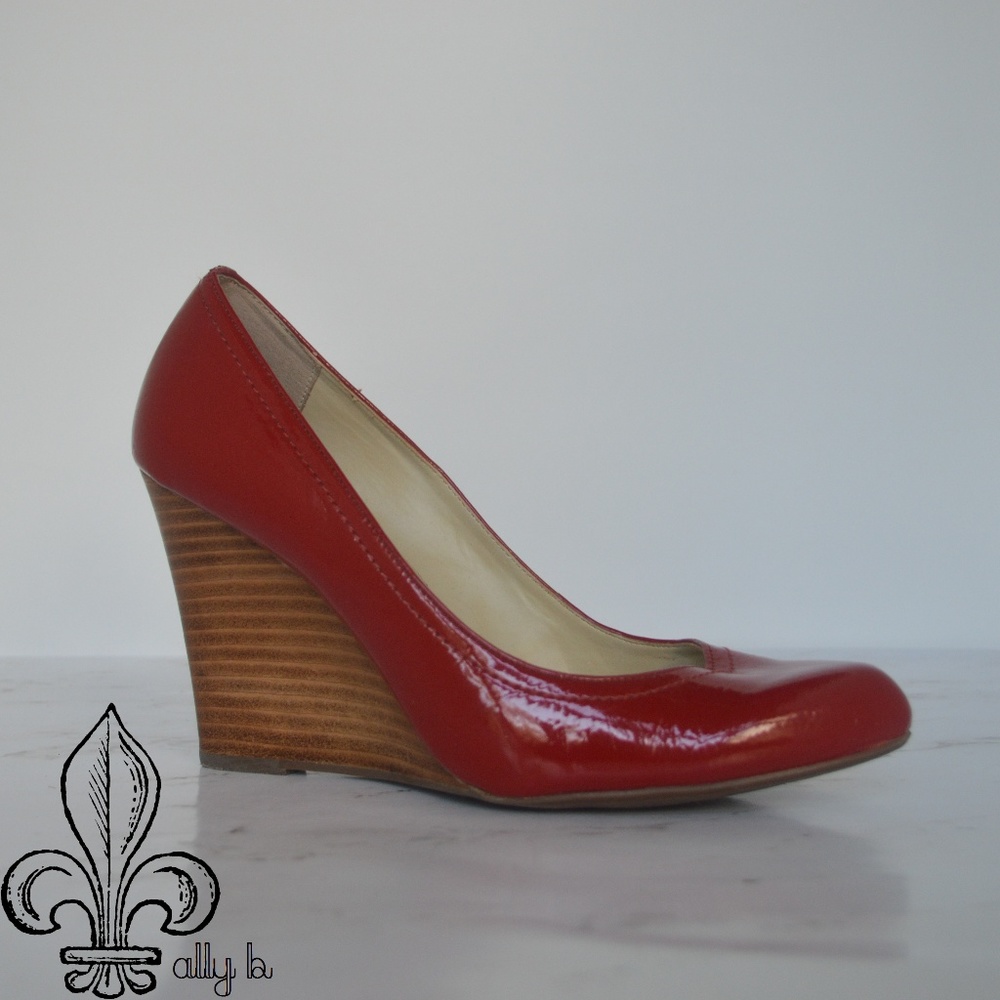 👠Max Studio red wedges👠